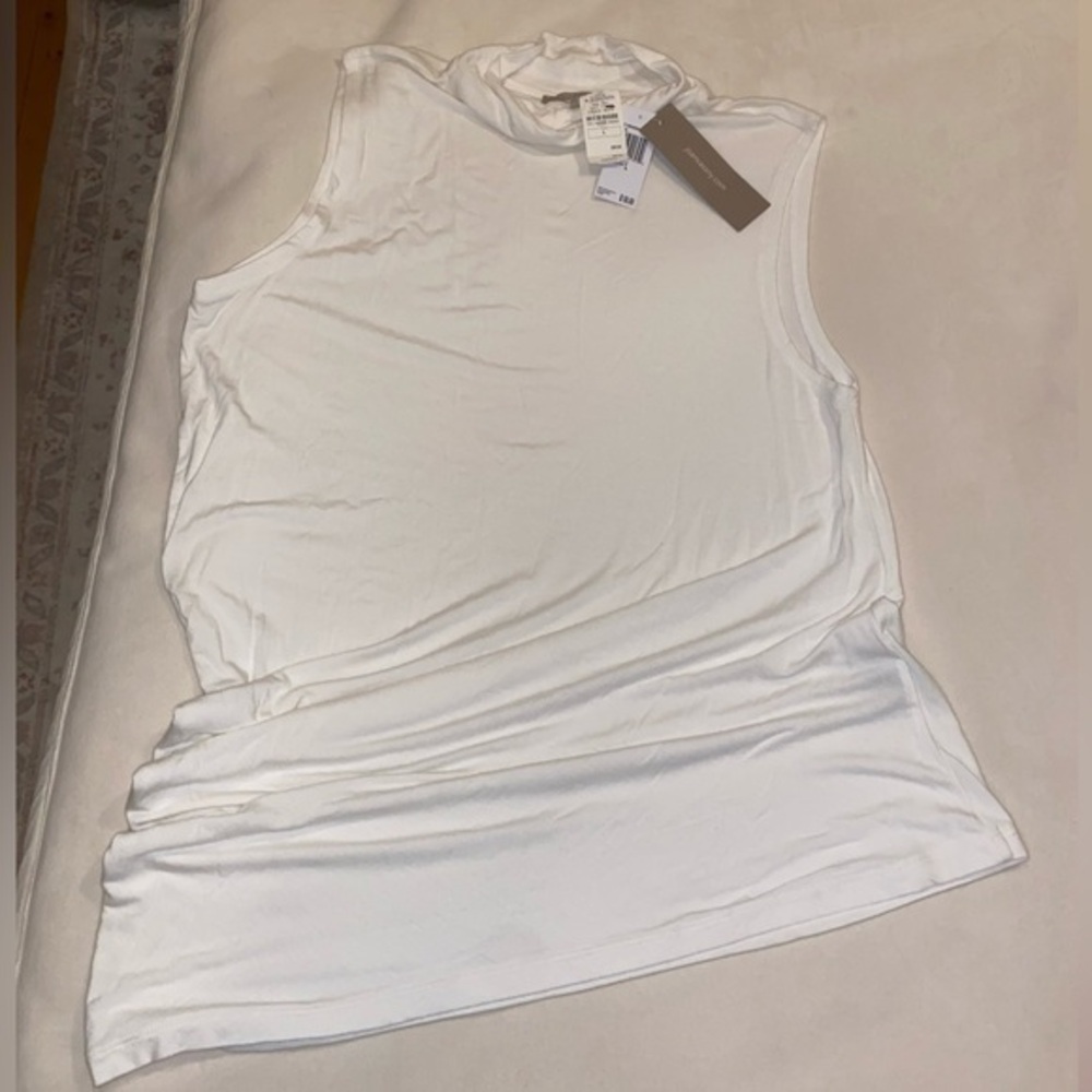 NWT Joan Vass Slouchy Mock Neck Tank